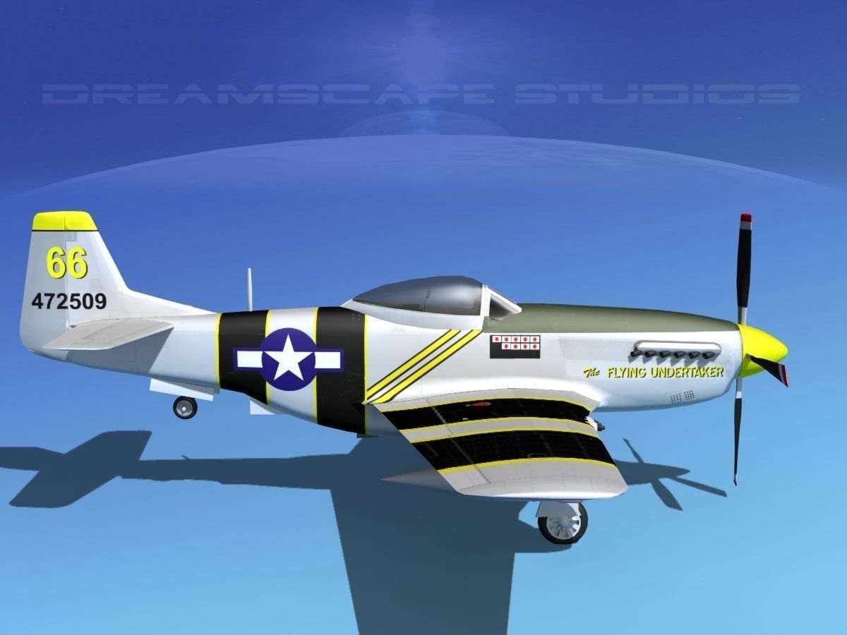 P-51D Mustang The Flying Undertaker 3D model_4
