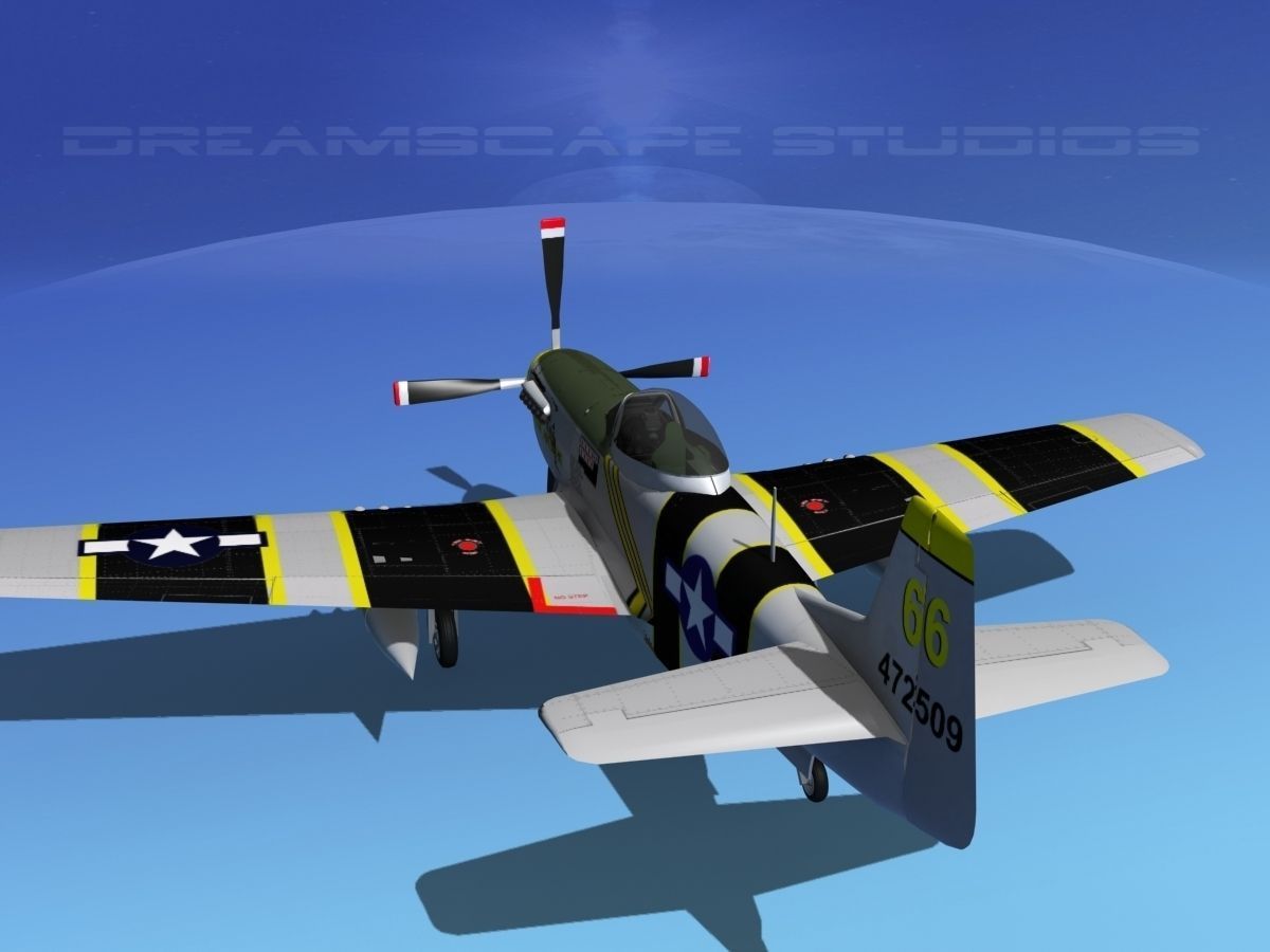 P-51D Mustang The Flying Undertaker 3D model_7