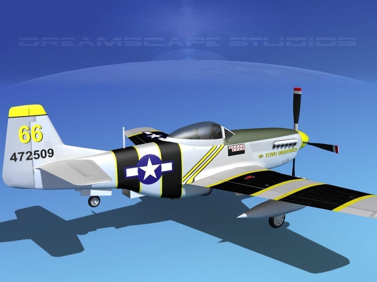 P-51D Mustang The Flying Undertaker 3D model_5