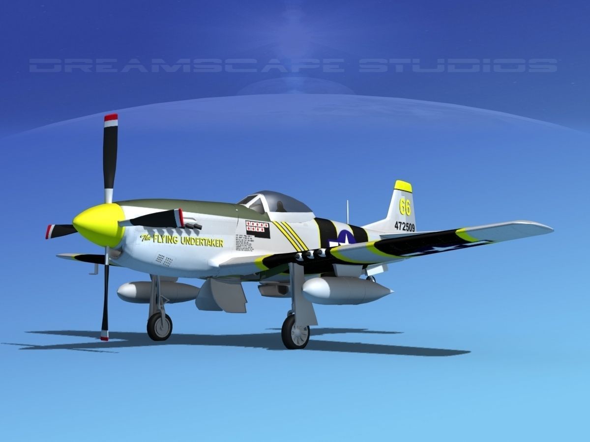 P-51D Mustang The Flying Undertaker 3D model_1