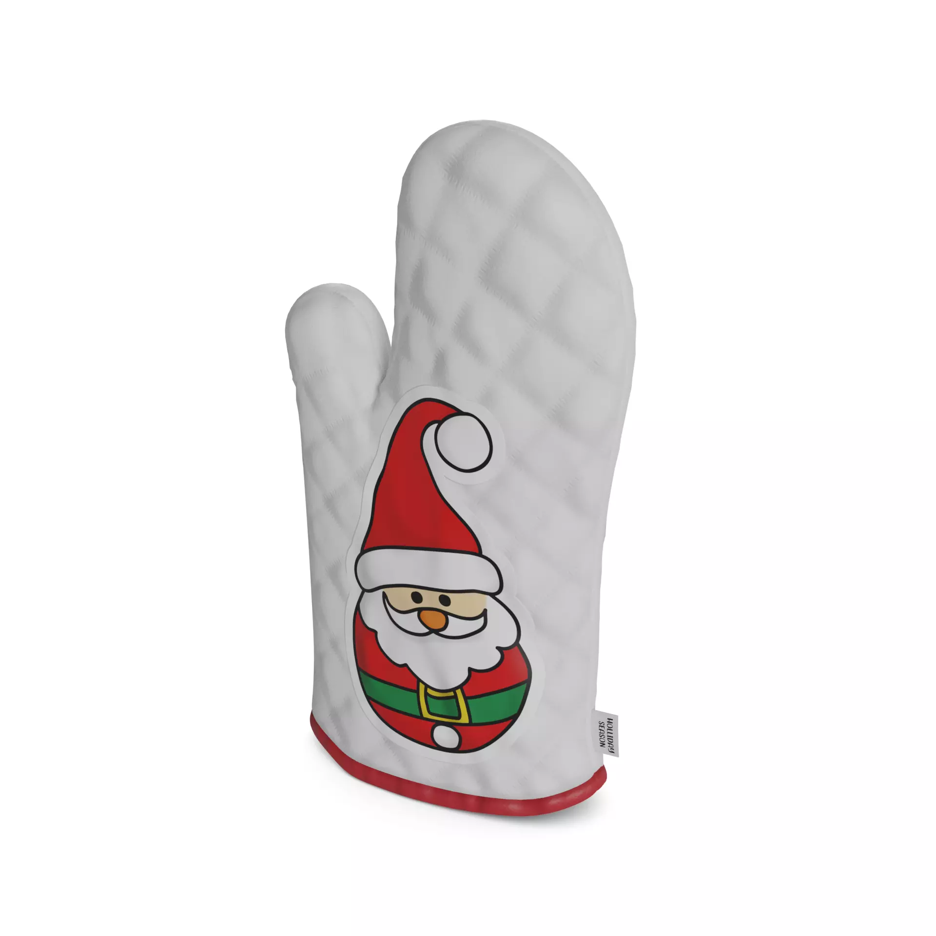 Festive accessories Holiday Oven Mitt and Pot Holder Set Low-poly 3D model_0