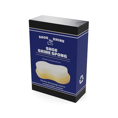 Footwear care Shoe Shine Sponge Low-poly 3D model