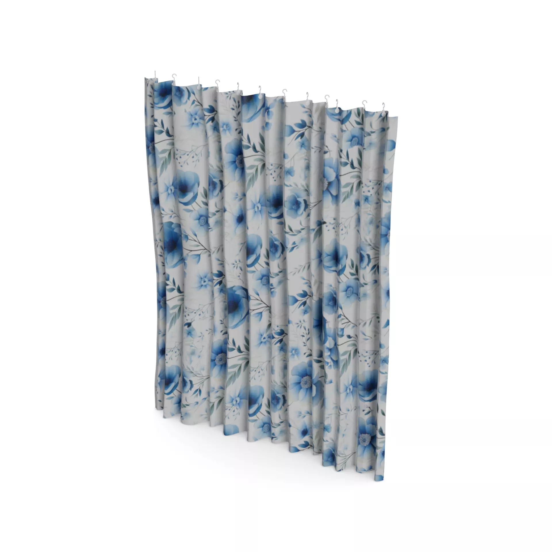 Bathroom accessories Shower Curtain 3D model_0