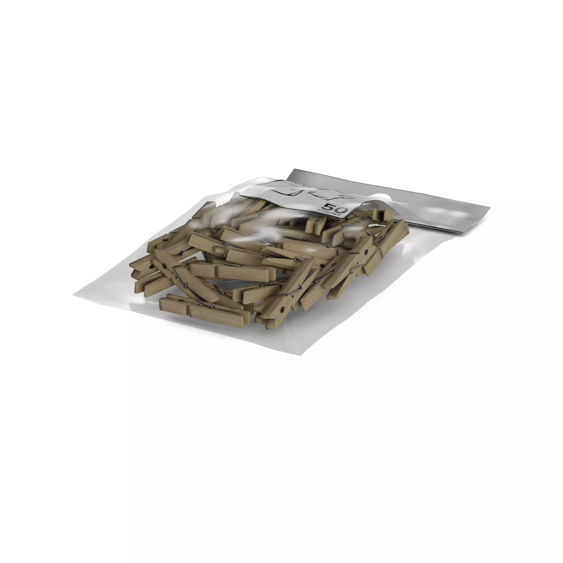 Clothing care Clothespins 3D model_0