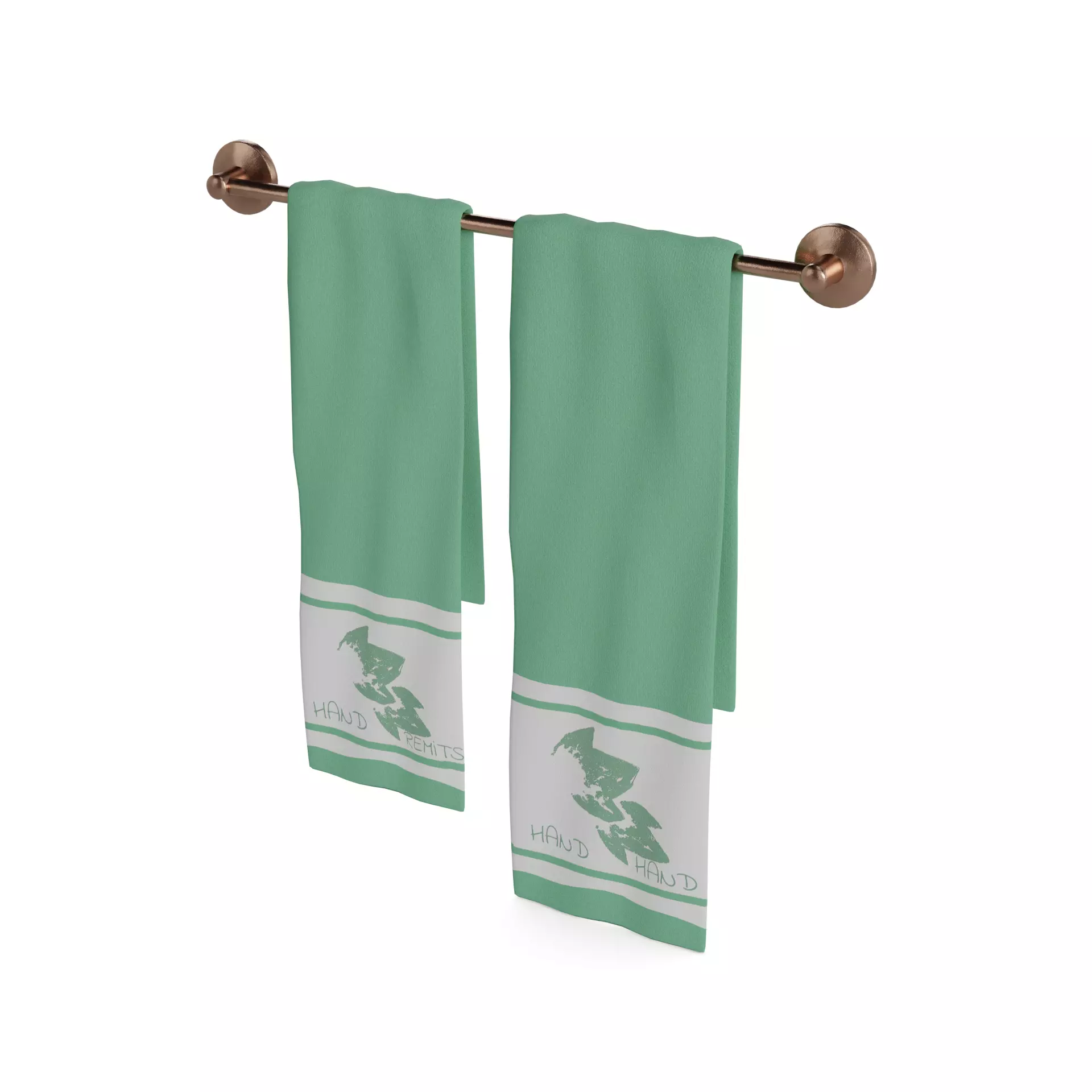 Bathroom accessories Hand Towel Set Low-poly 3D model