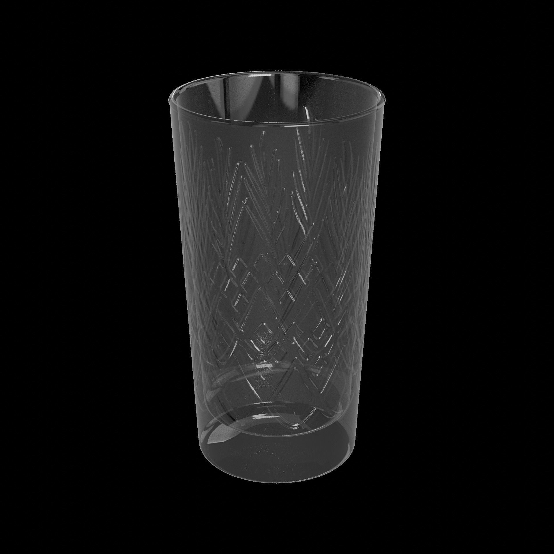 Glassware Highball Glasses Low-poly 3D model_1