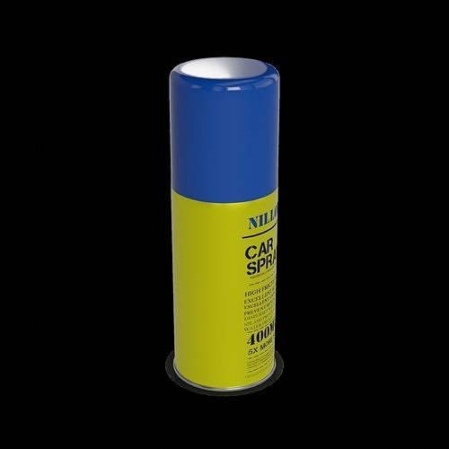 Car lubricant Spray Low-poly 3D model 2