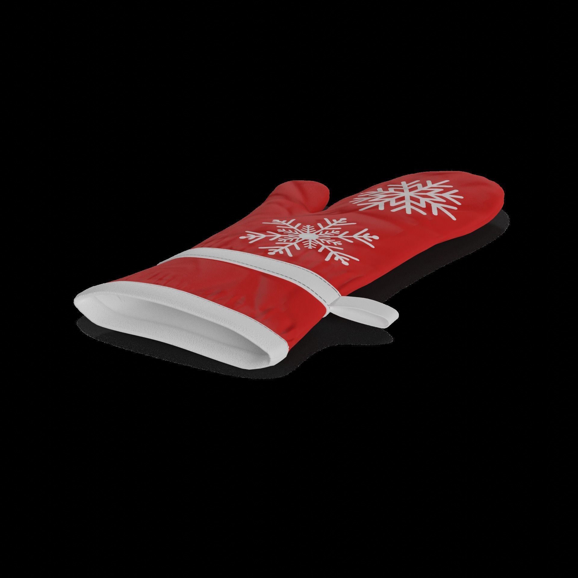 Festive accessories Festive Oven Mitts Low-poly 3D model_1