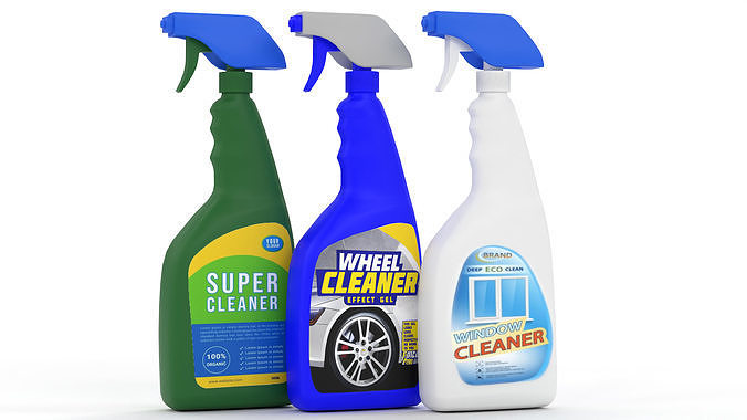 Spray Cleaner Bottle for Unreal and Game Ready Low-poly 3D model 7