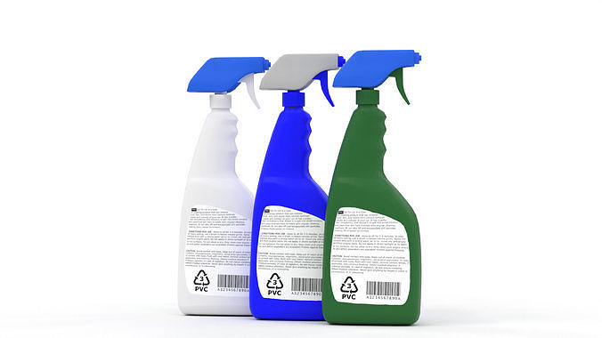 Spray Cleaner Bottle for Unreal and Game Ready Low-poly 3D model 4