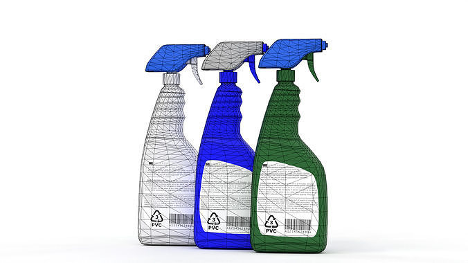 Spray Cleaner Bottle for Unreal and Game Ready Low-poly 3D model 5