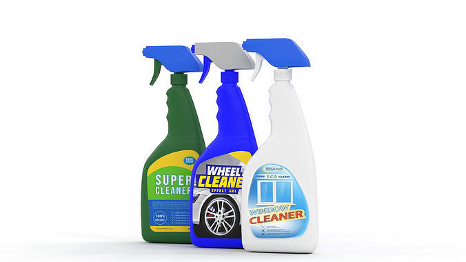 Spray Cleaner Bottle for Unreal and Game Ready Low-poly 3D model 2