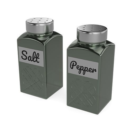 Tableware Salt and Pepper Shakers Low-poly 3D model
