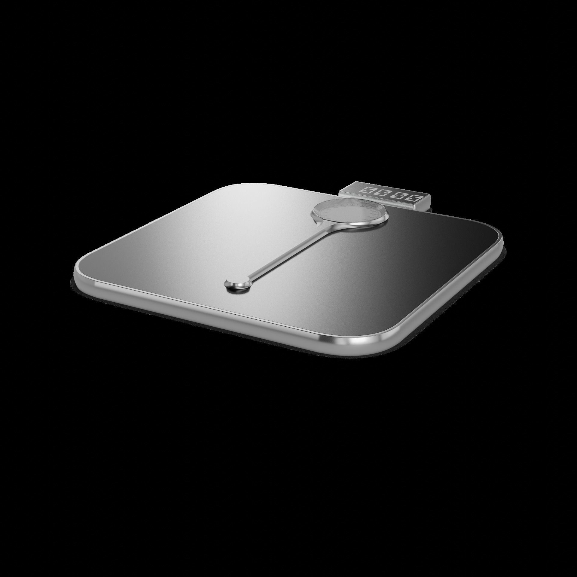 Bathroom accessories Bathroom Scale Low-poly 3D model_1