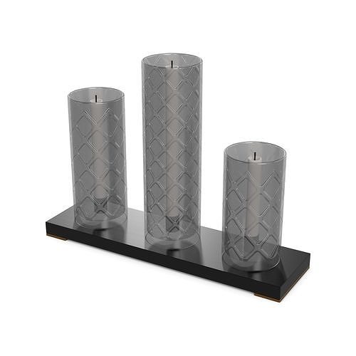 Candles and candleholders Candle Holder Set Low-poly 3D model