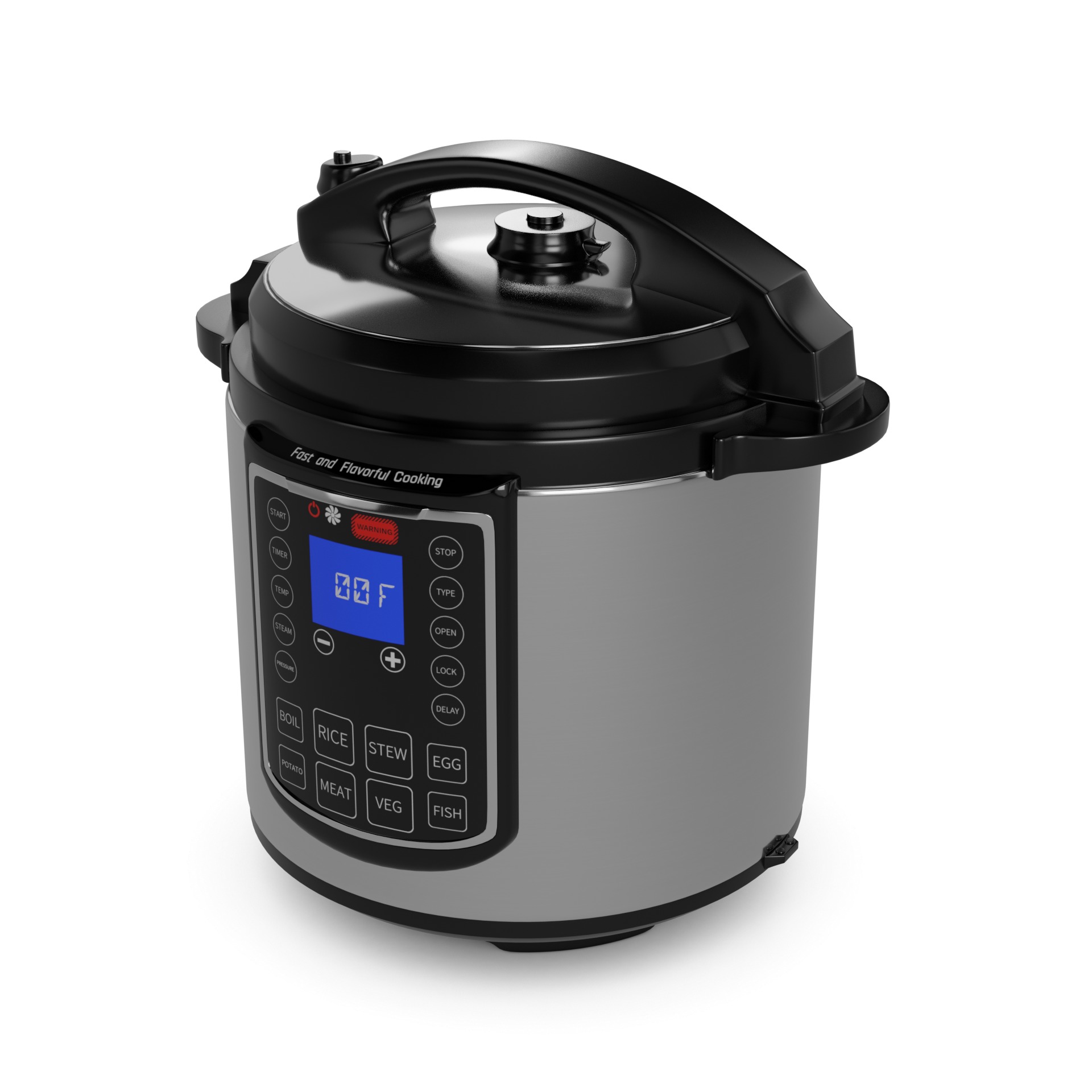 Electric Pressure Cooker 3D model_2