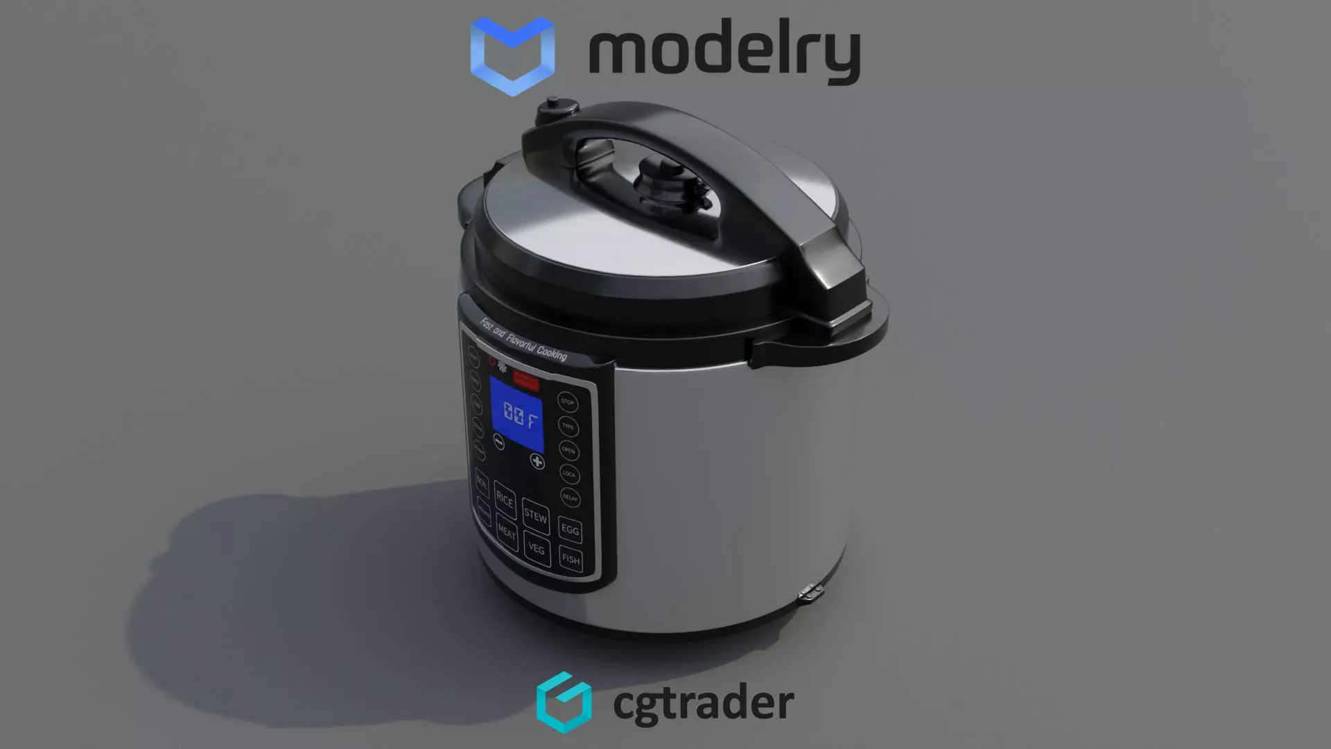Electric Pressure Cooker 3D model_0