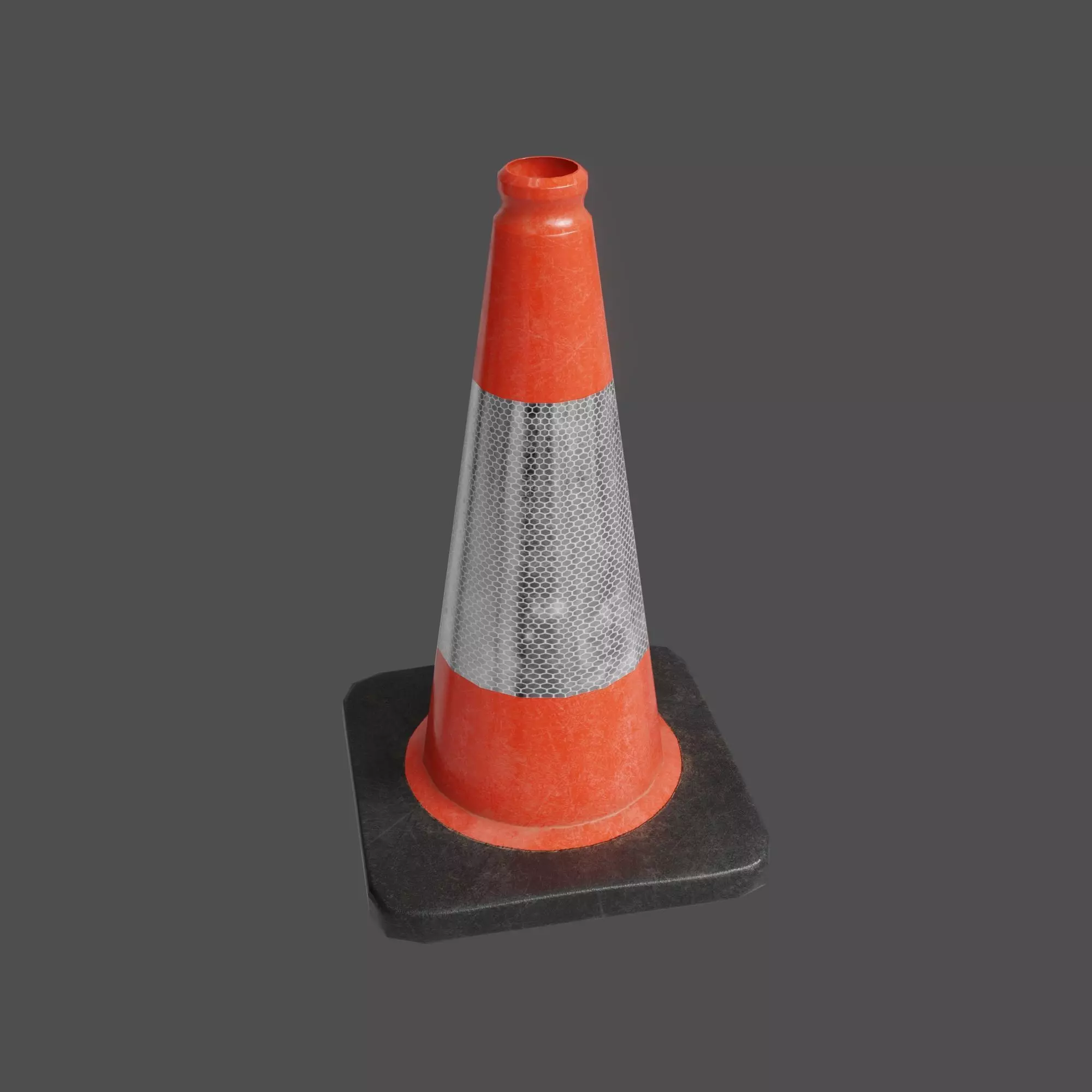 Traffic Cone PBR Game-Ready Low-poly 3D model_0