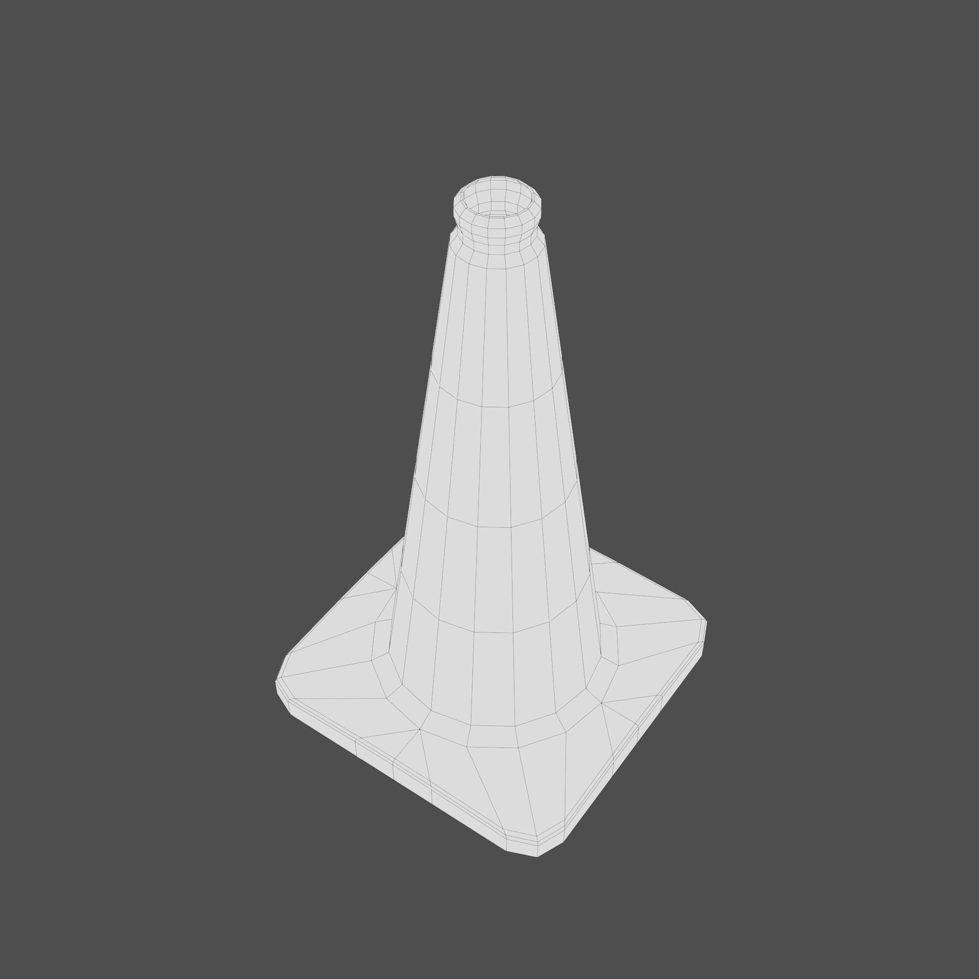 Traffic Cone PBR Game-Ready Low-poly 3D model_5