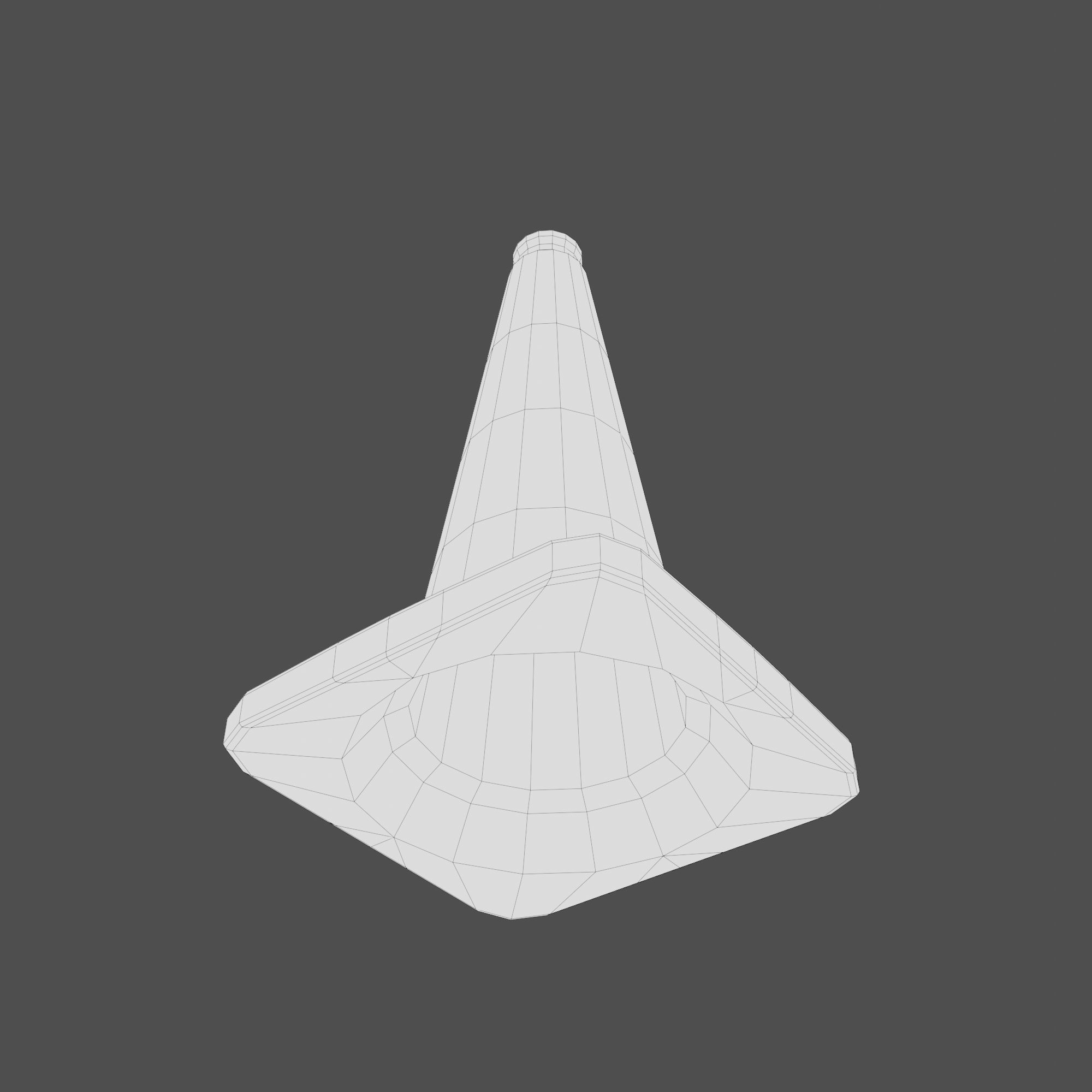Traffic Cone PBR Game-Ready Low-poly 3D model_6