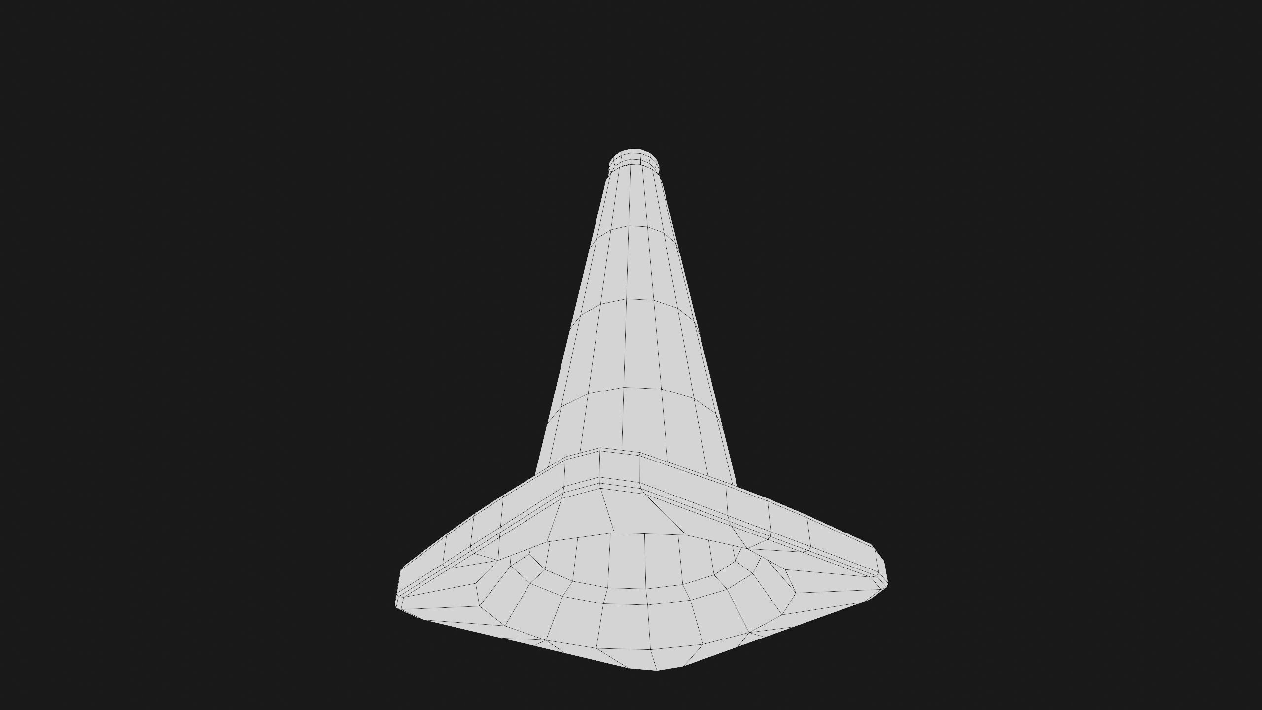 Traffic Cone PBR Game-Ready Low-poly 3D model_8