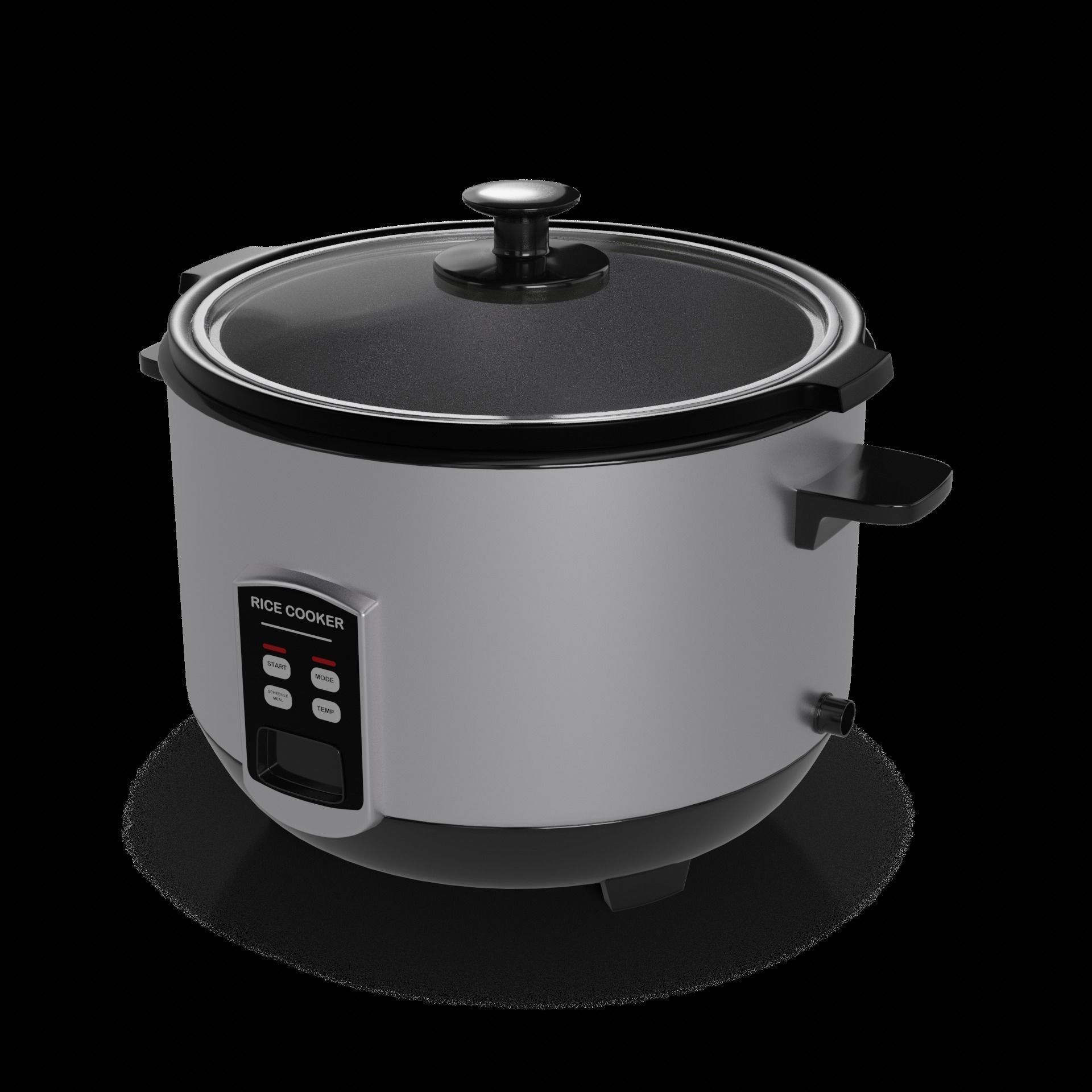 Kitchen appliances Rice Cooker Low-poly 3D model_1