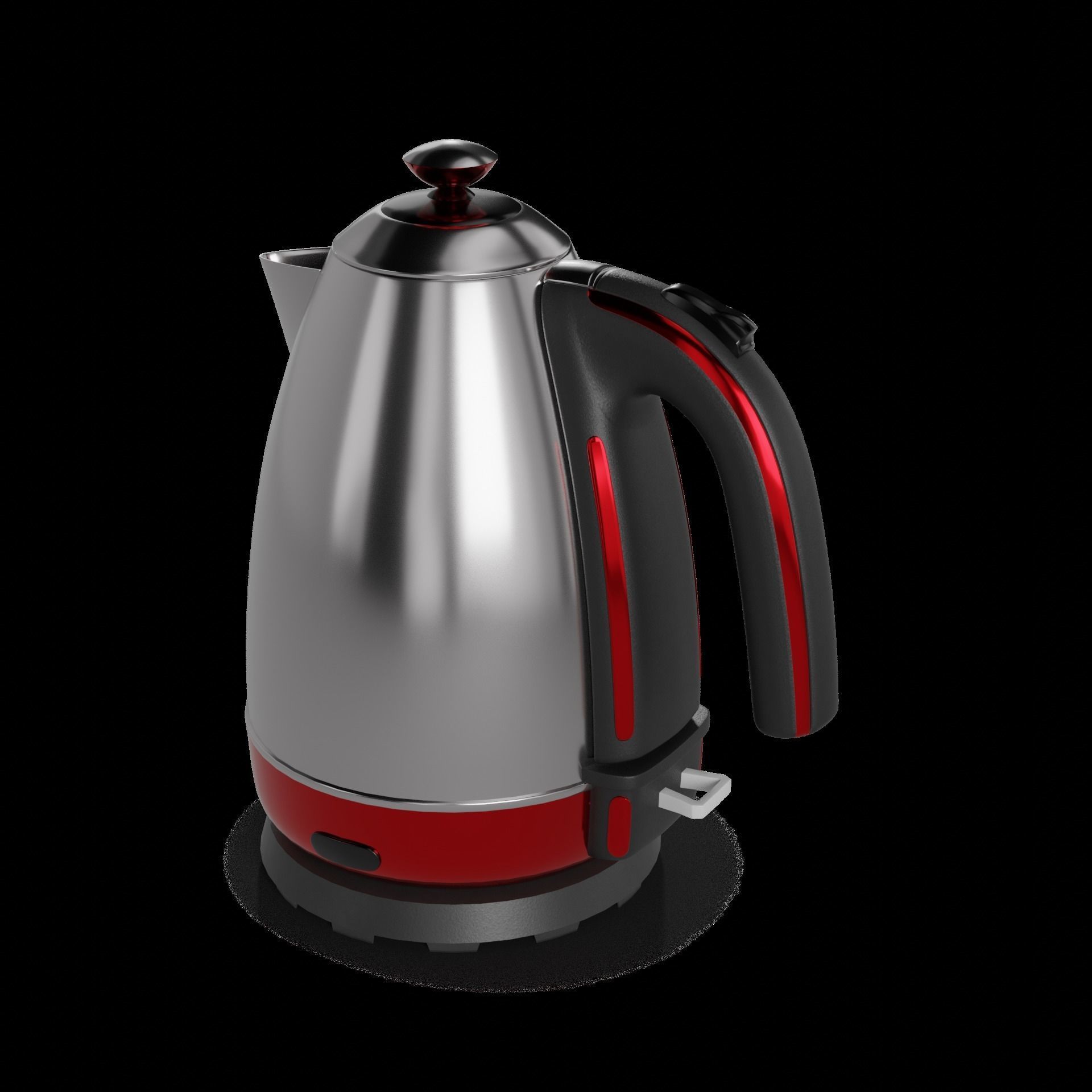 Kitchen appliances Electric Kettle Low-poly 3D model_1