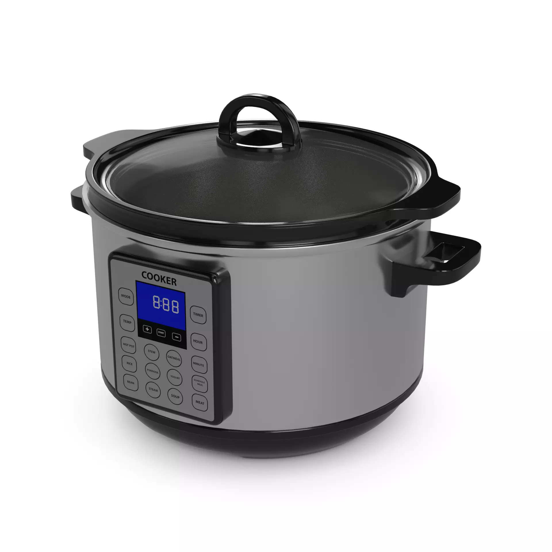 Kitchen appliances Slow Cooker Low-poly 3D model_0