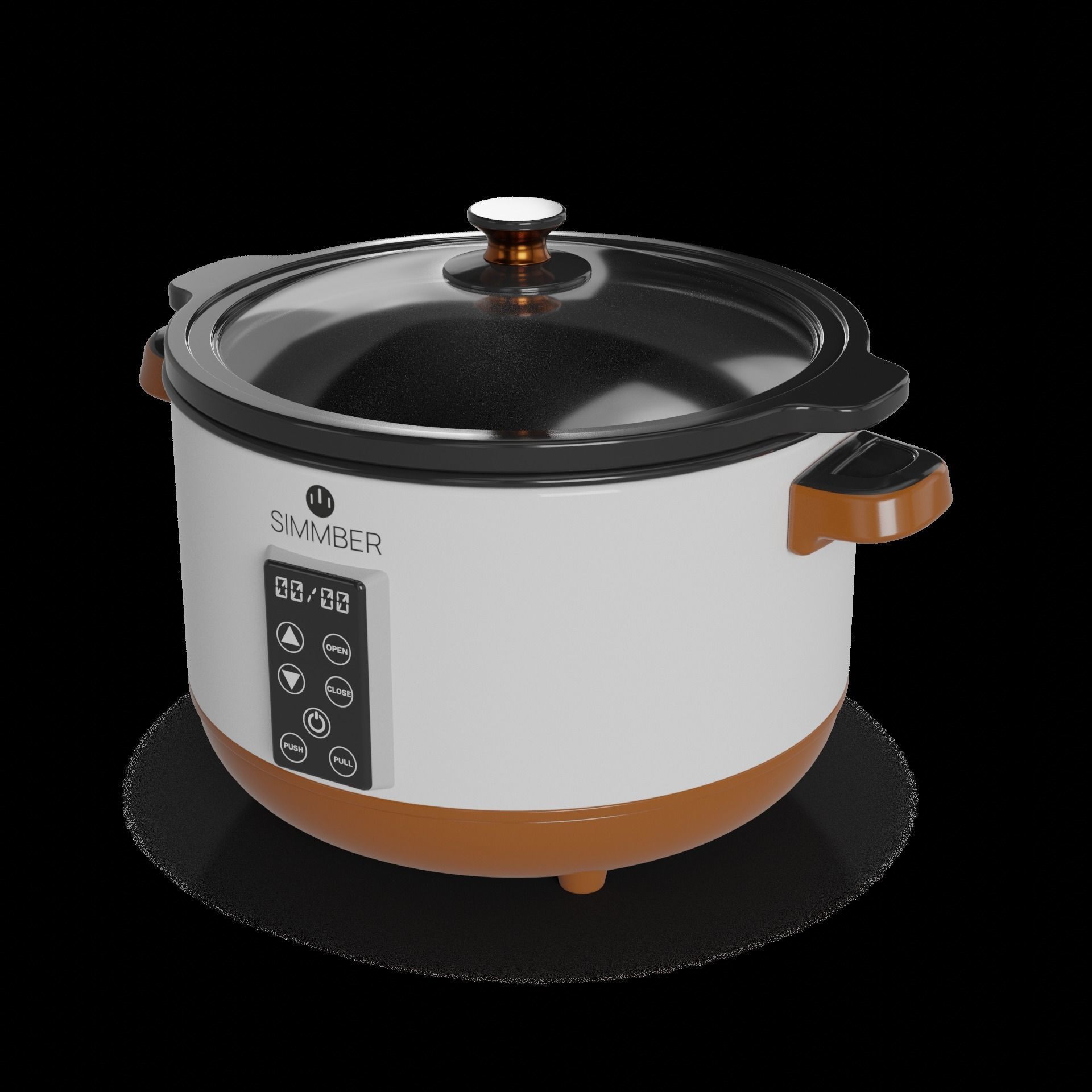 Kitchen appliances Slow Cooker Low-poly 3D model_1