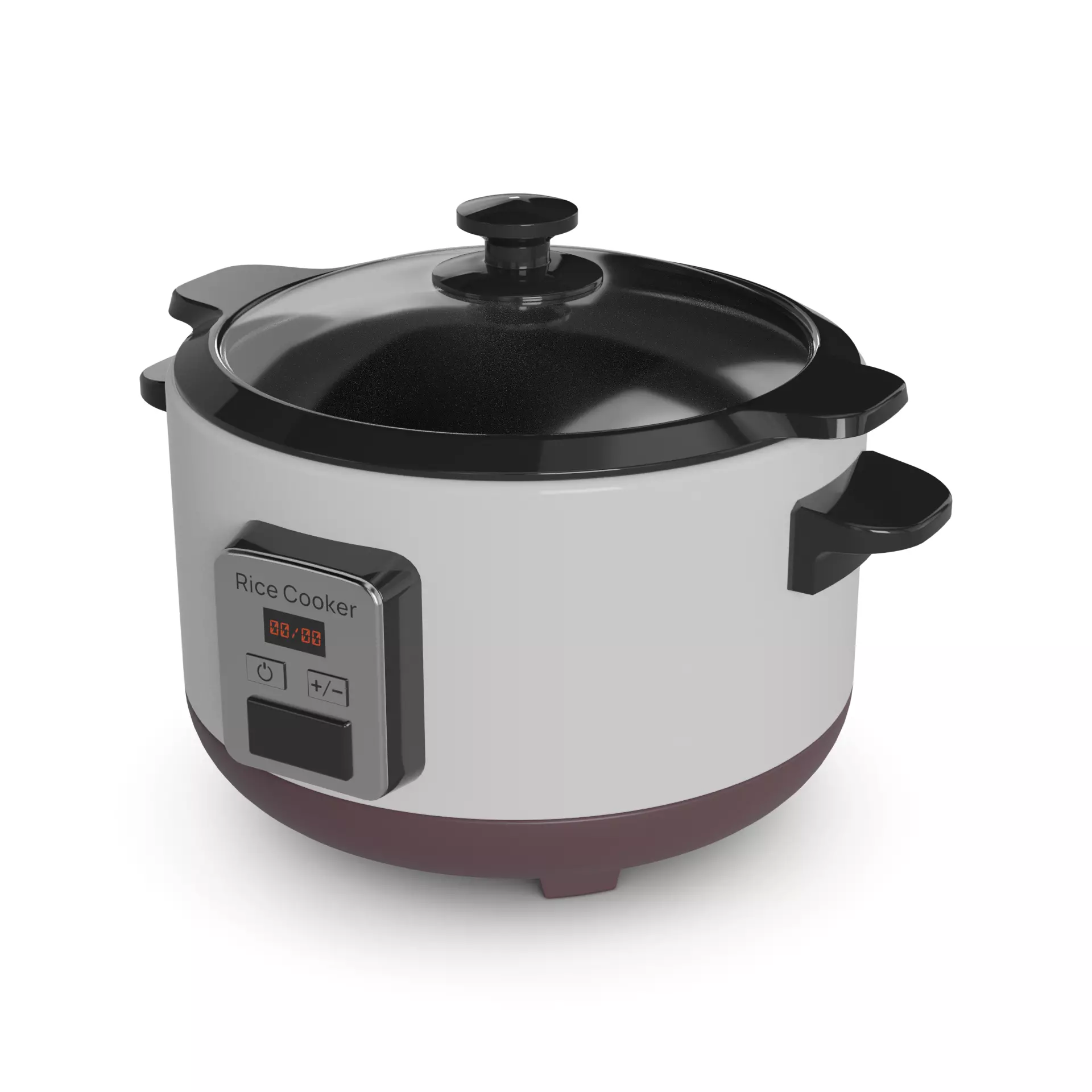 Kitchen appliances Rice Cooker Low-poly 3D model_0