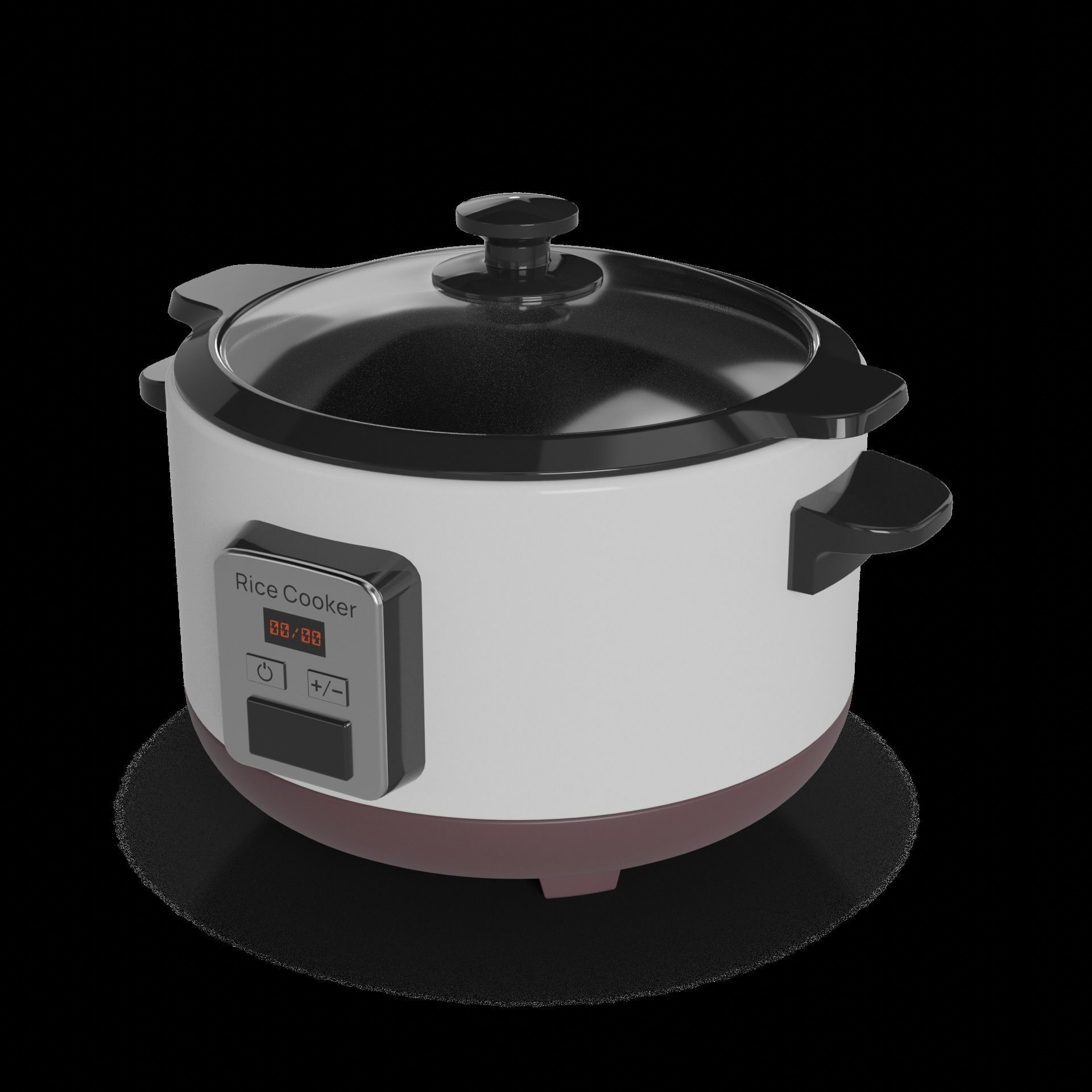 Kitchen appliances Rice Cooker Low-poly 3D model_1