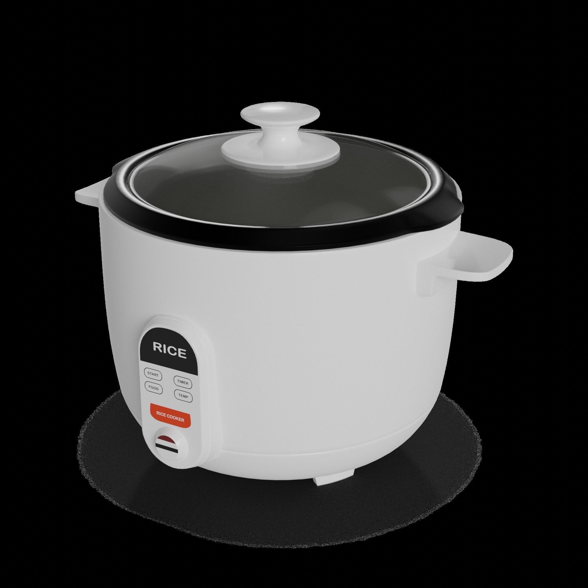 Kitchen appliances Rice Cooker Low-poly 3D model_1
