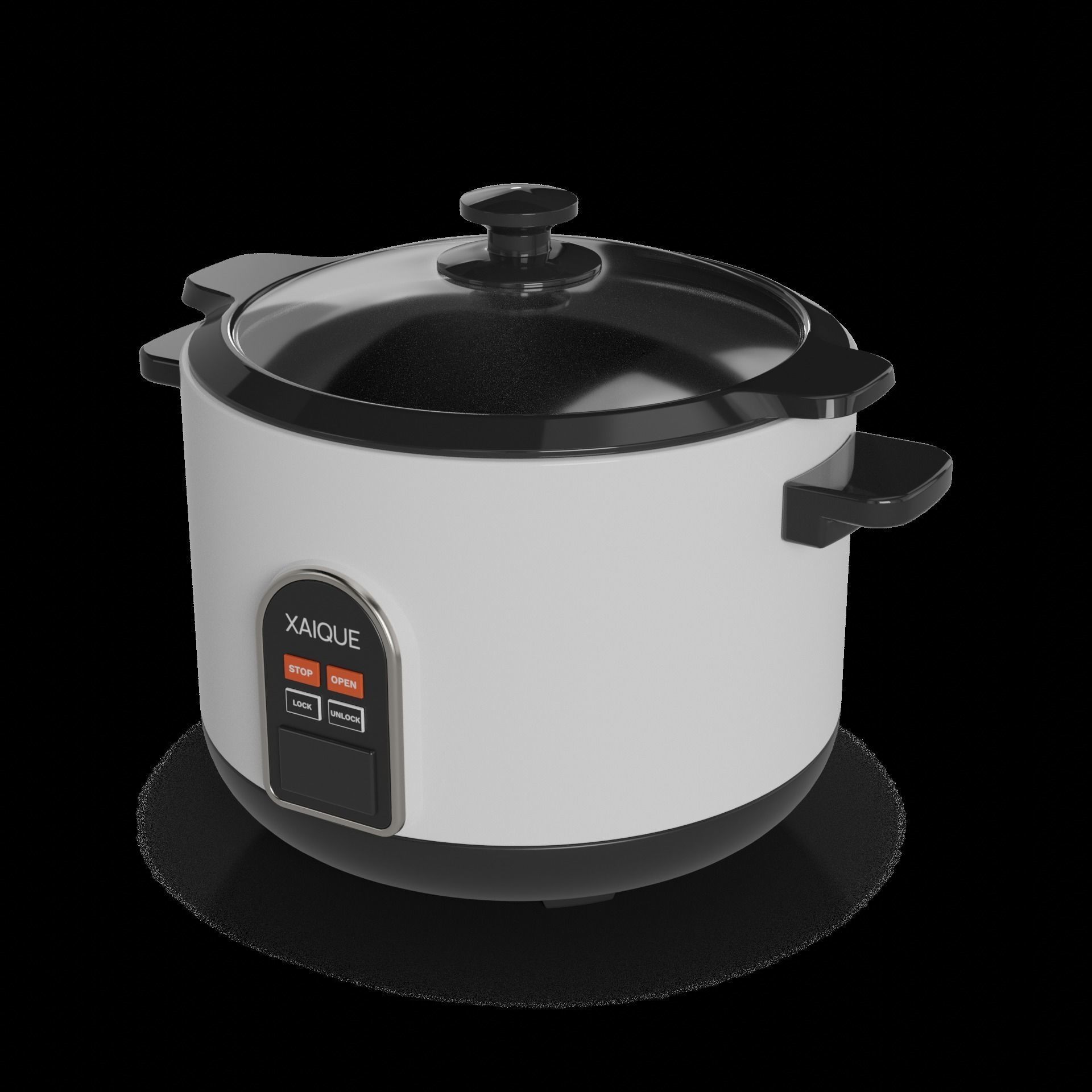 Kitchen appliances Rice Cooker Low-poly 3D model_1