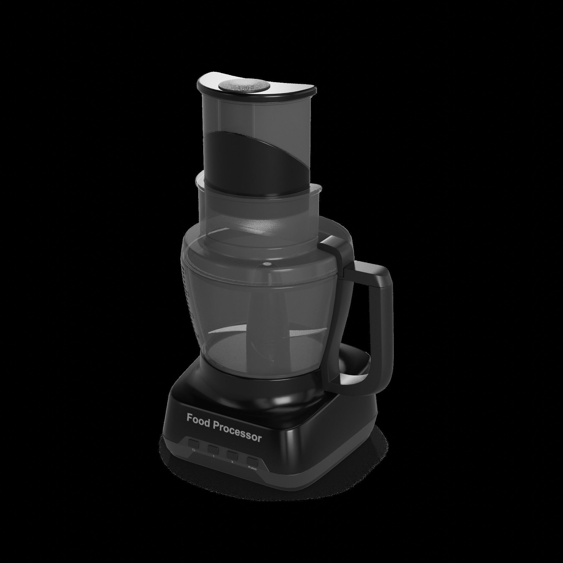 Kitchen appliances Food Processor Low-poly 3D model_1