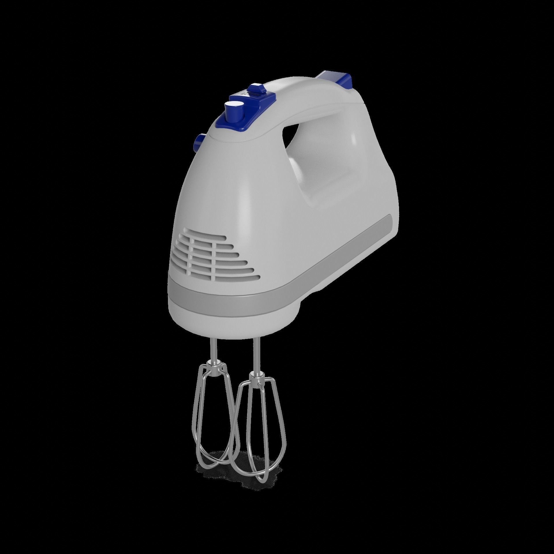 Kitchen appliances Hand Mixer Low-poly 3D model_1
