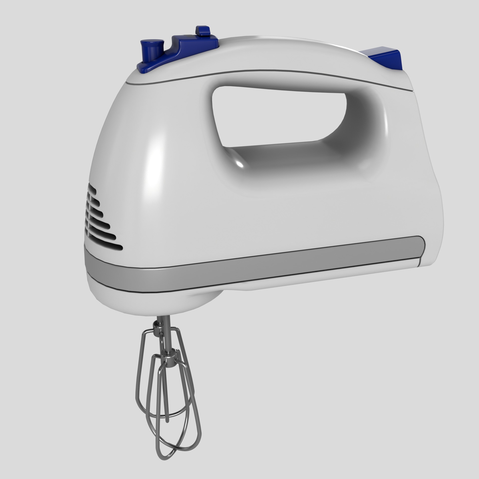 Kitchen appliances Hand Mixer Low-poly 3D model_2