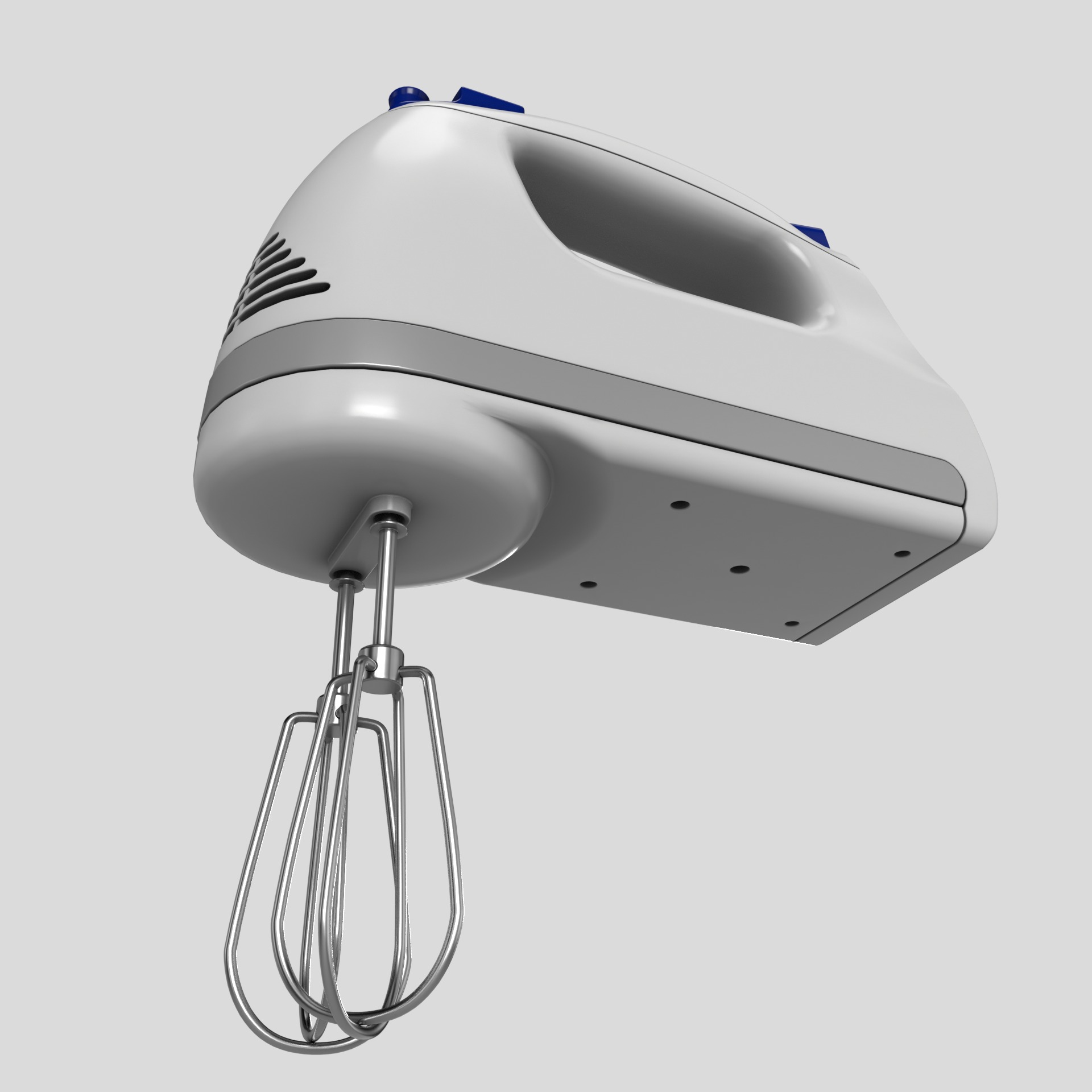 Kitchen appliances Hand Mixer Low-poly 3D model_3