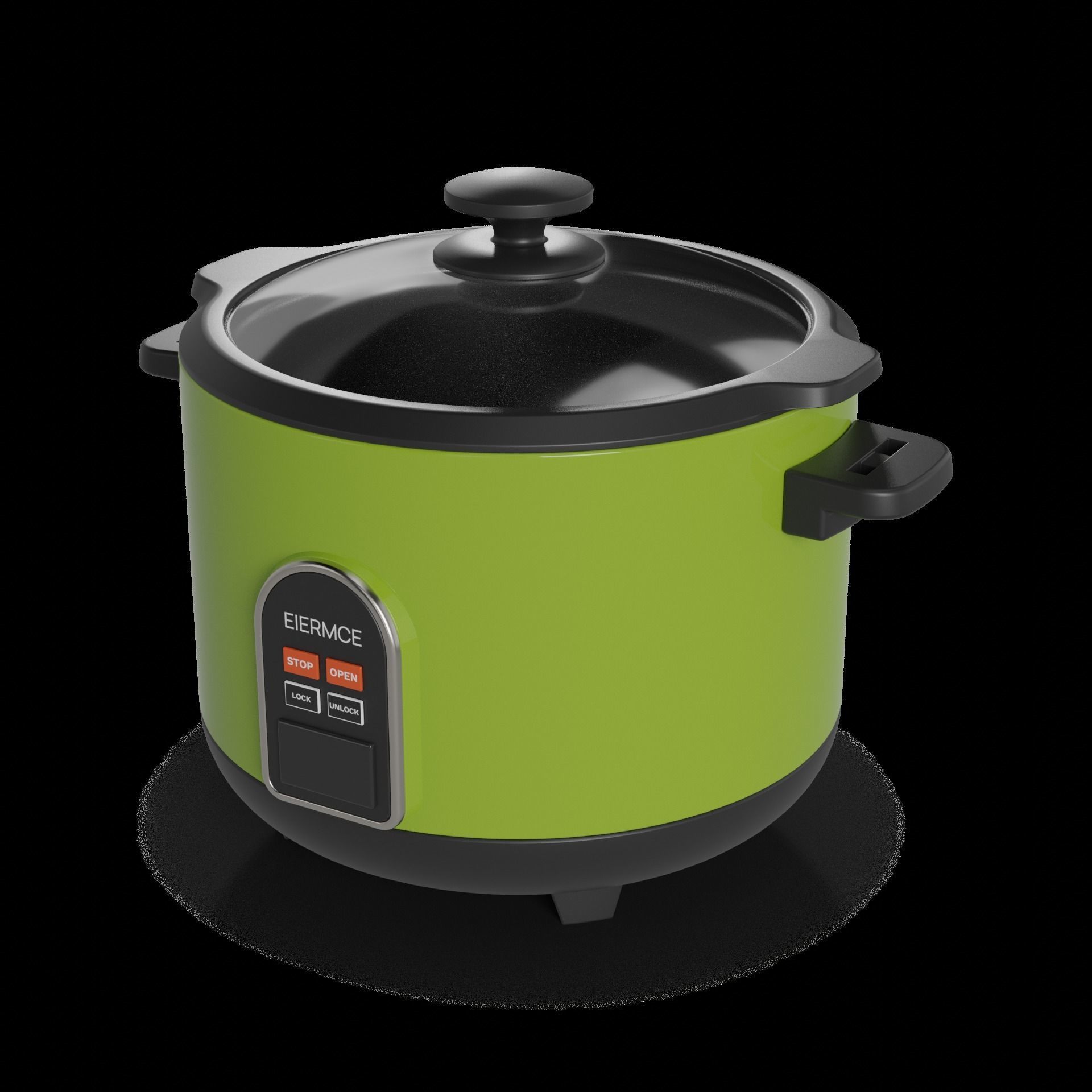 Kitchen appliances Rice Cooker Low-poly 3D model_1