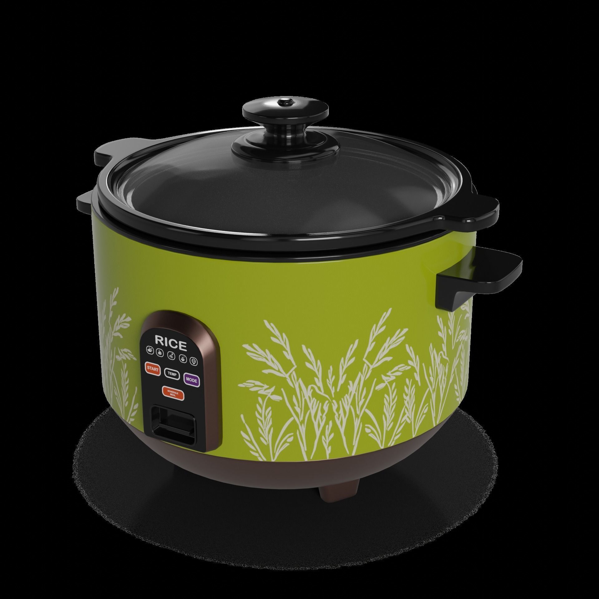 Kitchen appliances Rice Cooker Low-poly 3D model_1