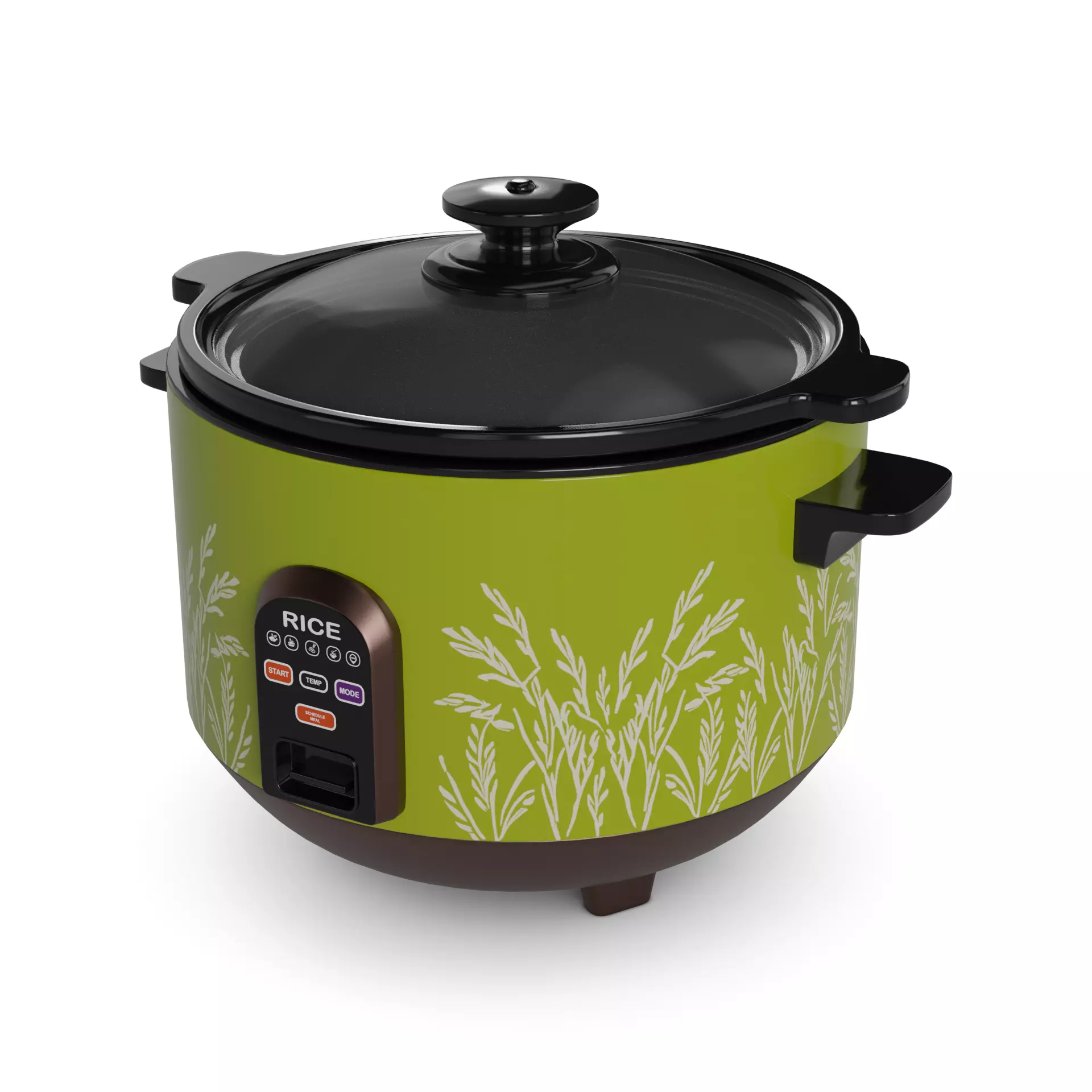 Kitchen appliances Rice Cooker Low-poly 3D model_0