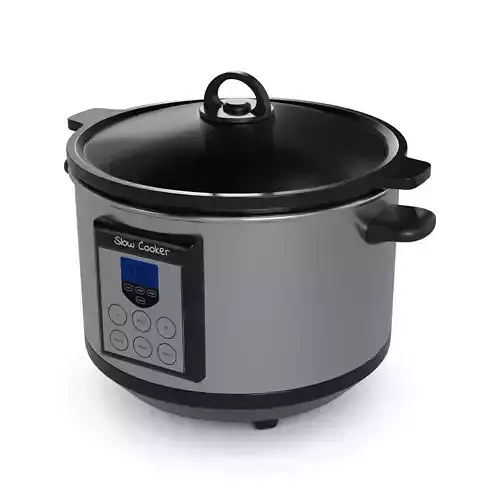 Kitchen appliances Slow Cooker Low-poly 3D model