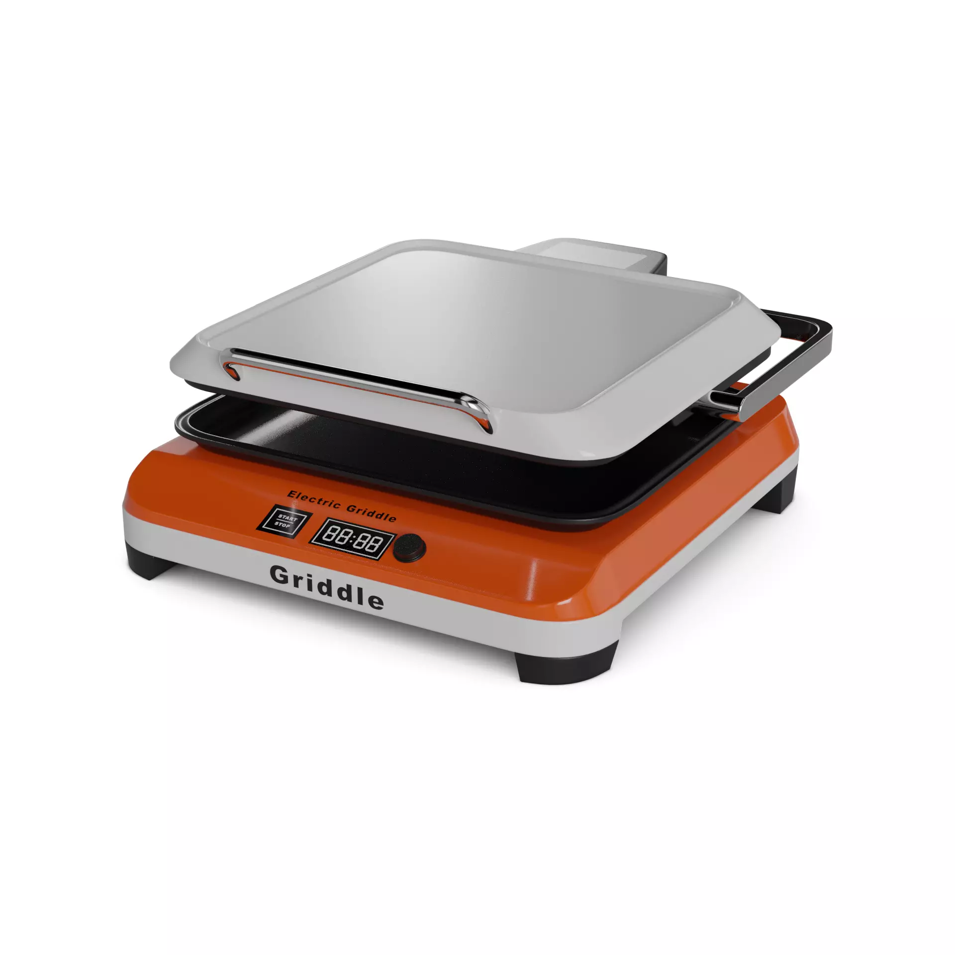 Kitchen appliances Electric Griddle Low-poly 3D model_0