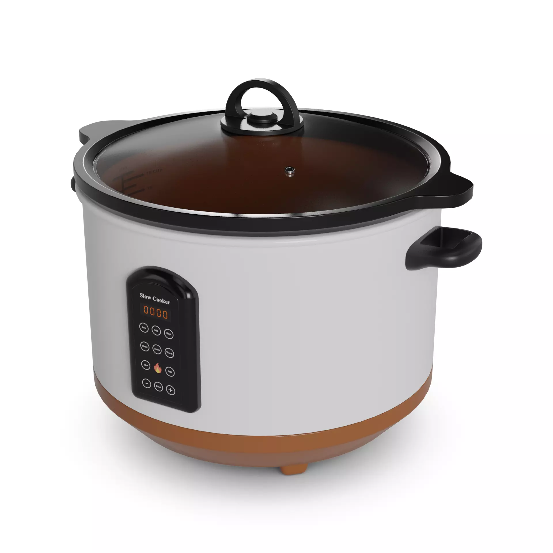 Kitchen appliances Slow Cooker Low-poly 3D model_0