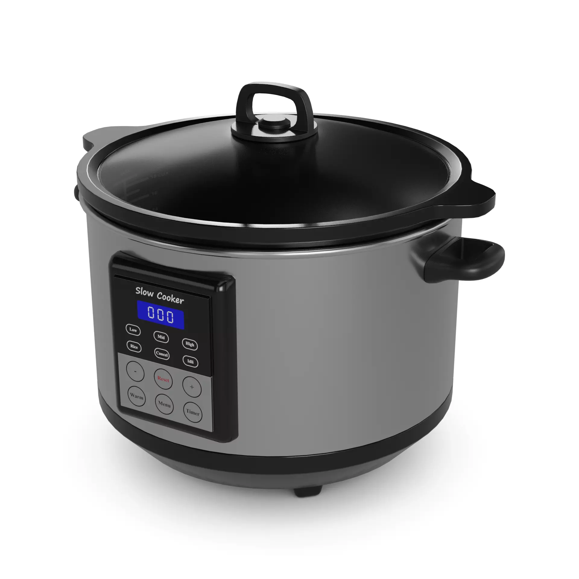 Kitchen appliances Slow Cooker Low-poly 3D model_0