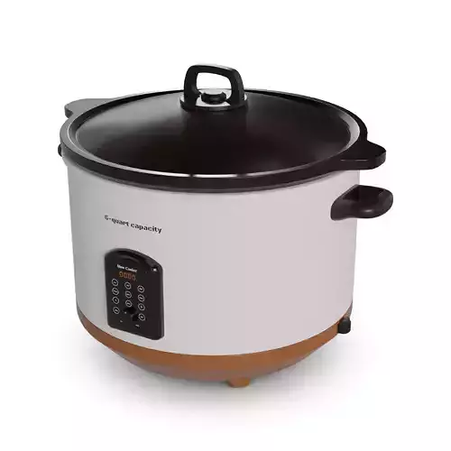 Kitchen appliances Slow Cooker Low-poly 3D model