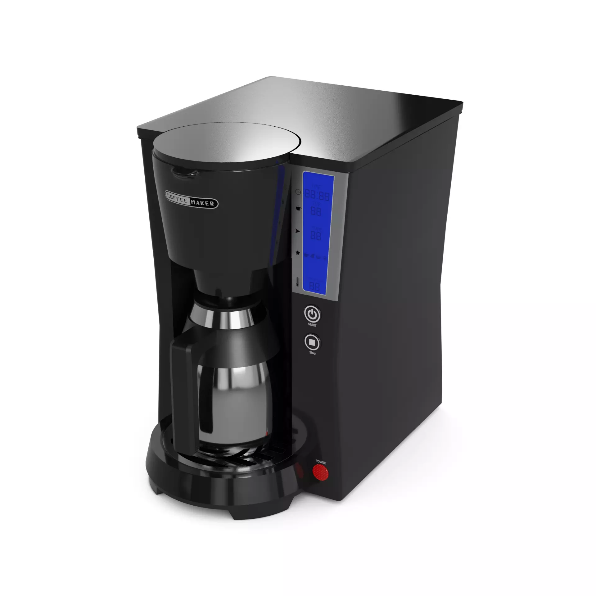 Kitchen appliances Coffee Maker Low-poly 3D model_0