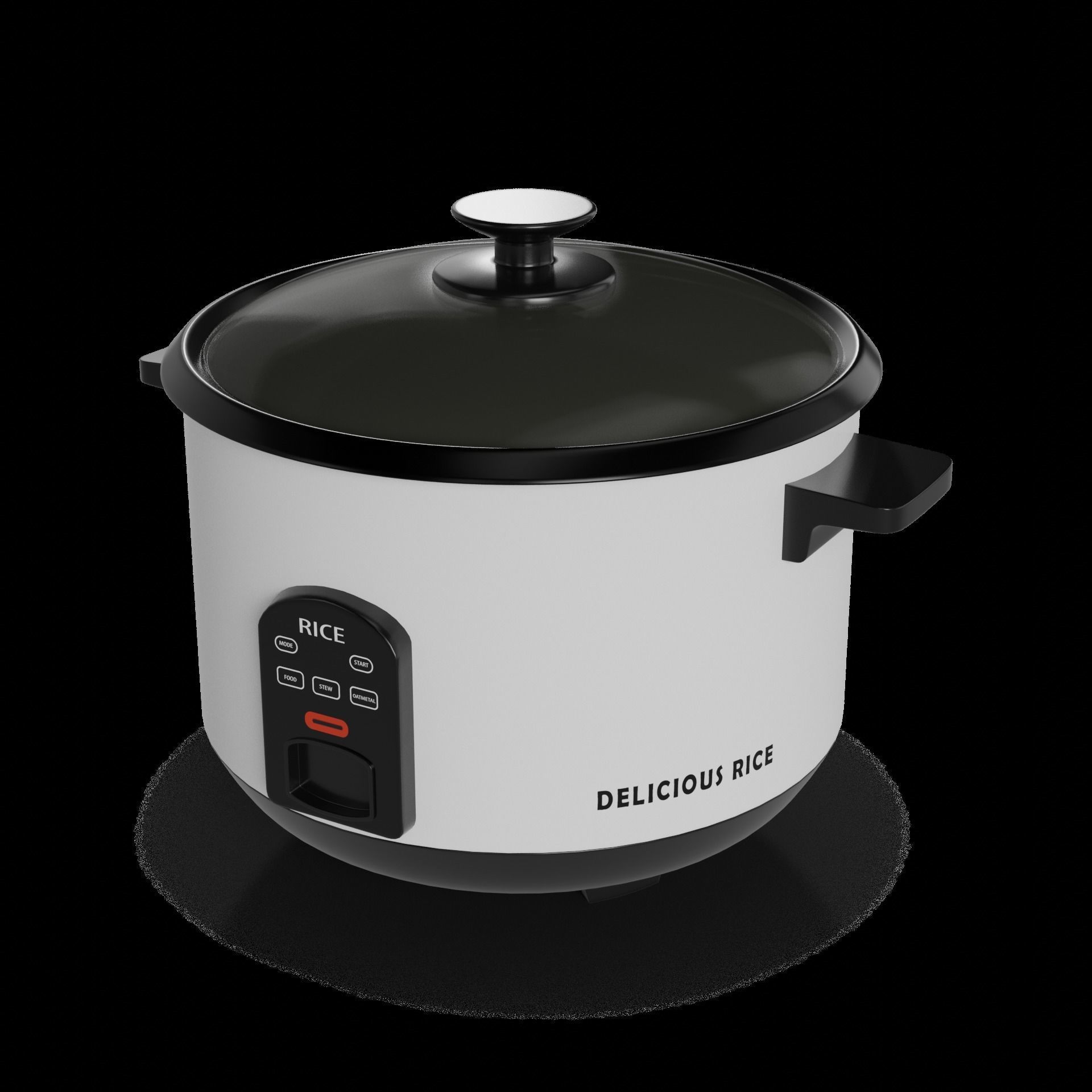 Kitchen appliances Rice Cooker Low-poly 3D model_1