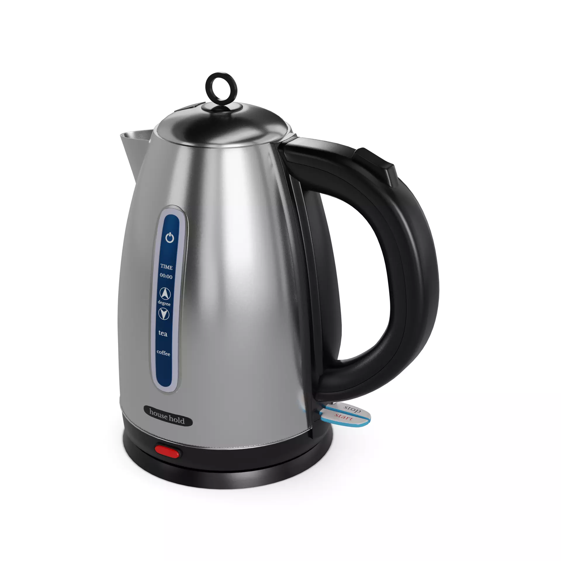Kitchen appliances Electric Kettle Low-poly 3D model_0