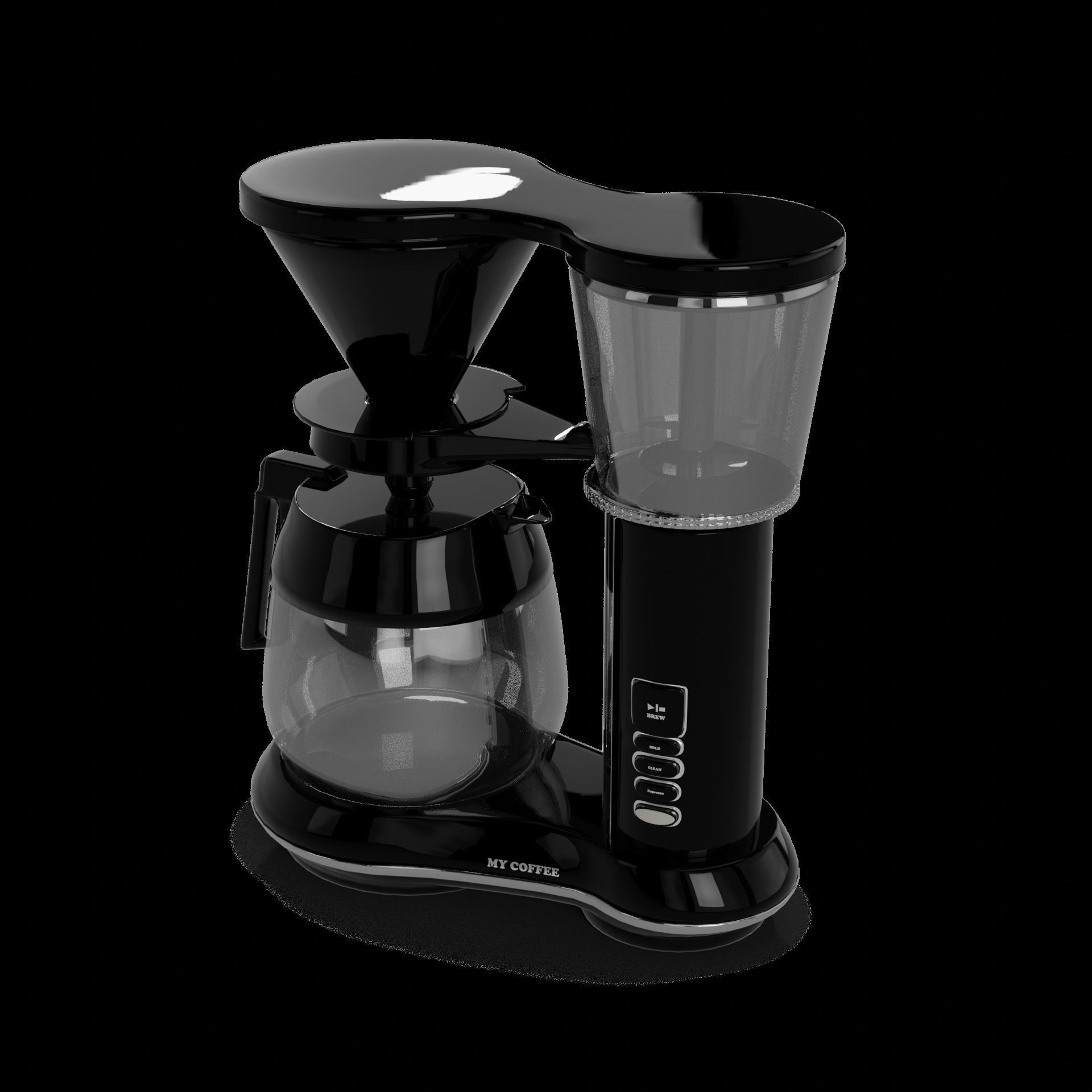 Kitchen appliances Coffee Maker 3D model_1