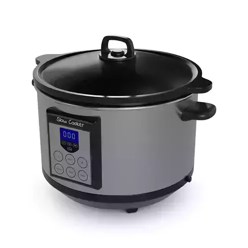 Kitchen appliances Slow Cooker Low-poly 3D model